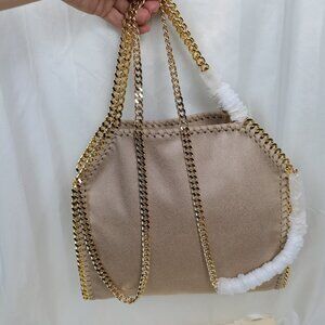 Stella Mccartney Gold Medium Falabella Tote Shoulder Bag